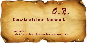Oesztreicher Norbert névjegykártya